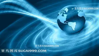 蓝色全球数码科技背景