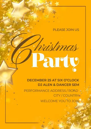 圣诞节圣诞树圣诞老人闪亮装饰电商促销折扣海报