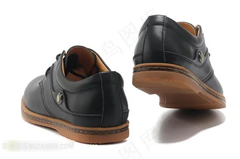 高清黑色男式皮鞋图片