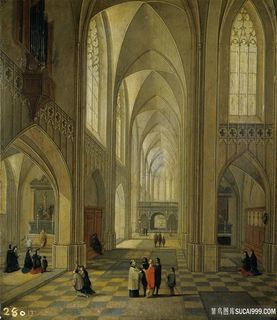 弗朗肯三世，弗兰斯，尼夫，路易教堂内部油画图片