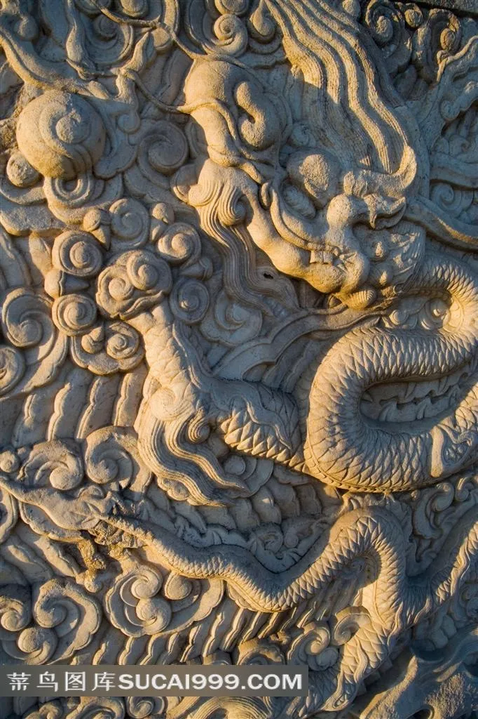 传统龙纹浮雕素材