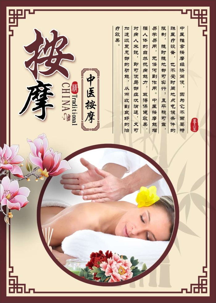 中医按摩展板
