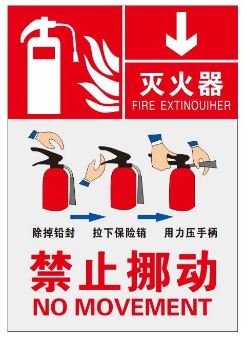 矢量灭火器贴cdr矢量模版下载