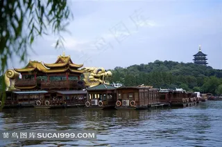 西湖园林风景摄影素材