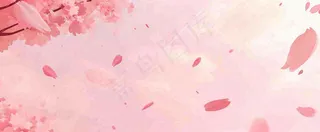 春天粉色樱花浪漫树枝花瓣花朵，阳光清新立春