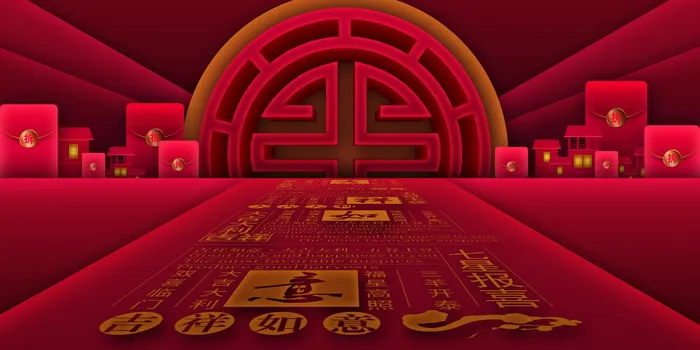2022虎年新年春节卡通模板喜庆节日背景psd模版下载