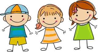 三个小孩卡通