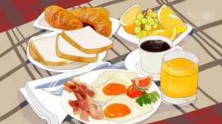 丰富的早餐PSD素材