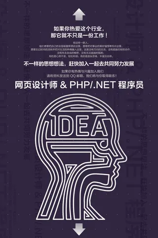 网页设计师招聘海报psd模板