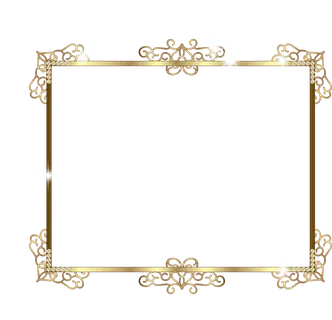 欧式花纹边框金色相框边框古典底纹花边欧美分割线装饰