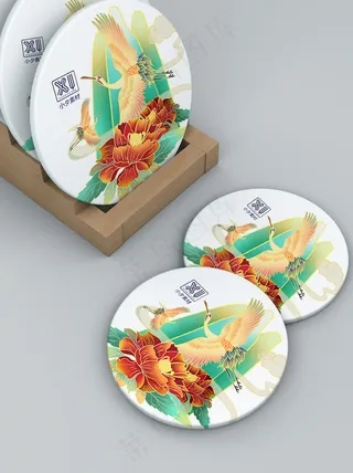 唯美国潮风中式智能贴图样机 