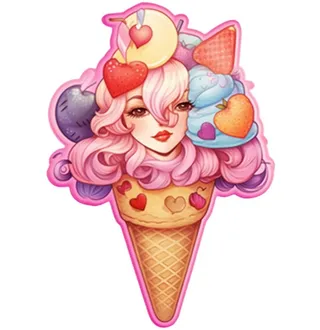 冰淇淋动漫人物免抠