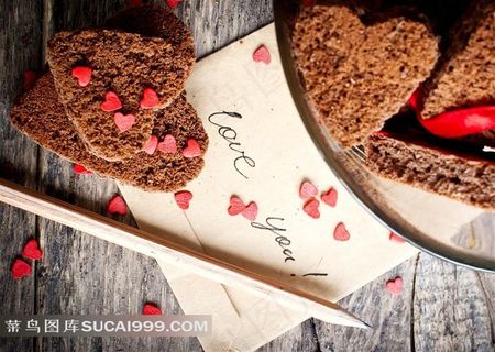 创意心形饼干铅笔图片