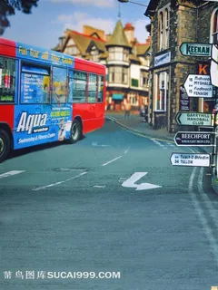 公交巴士摄影背景图片