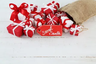 圣诞节圣诞礼物盒装饰元素静物特写场景(82)