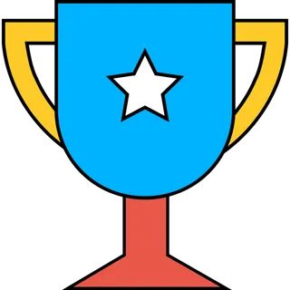 彩色奖杯图标元素