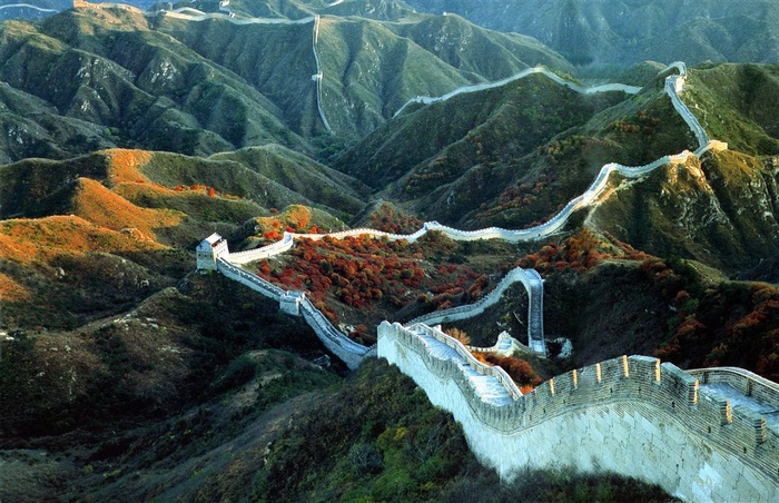 万里长城高清摄影高山山脊图片素材