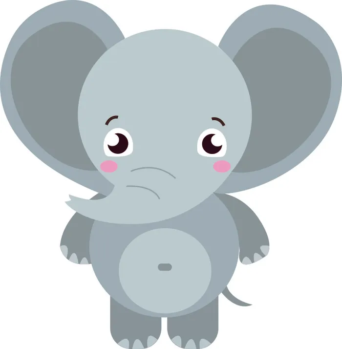 矢量免抠卡通大象cdr矢量模版下载