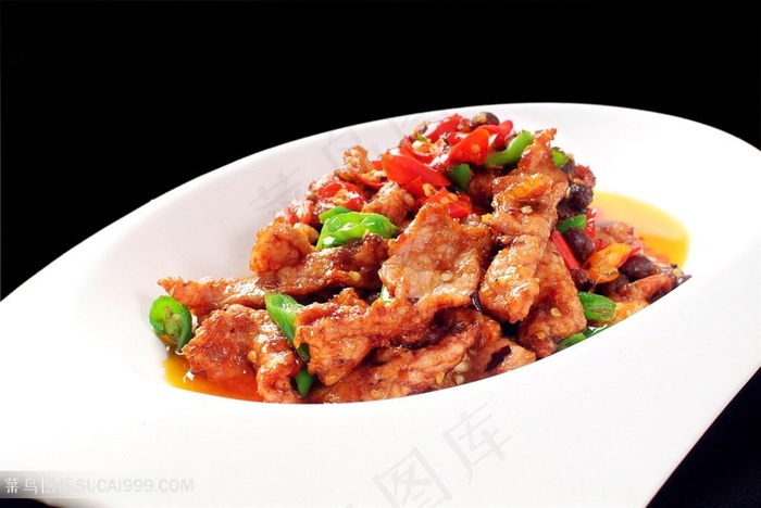 农家小炒肉中华美食摄影图