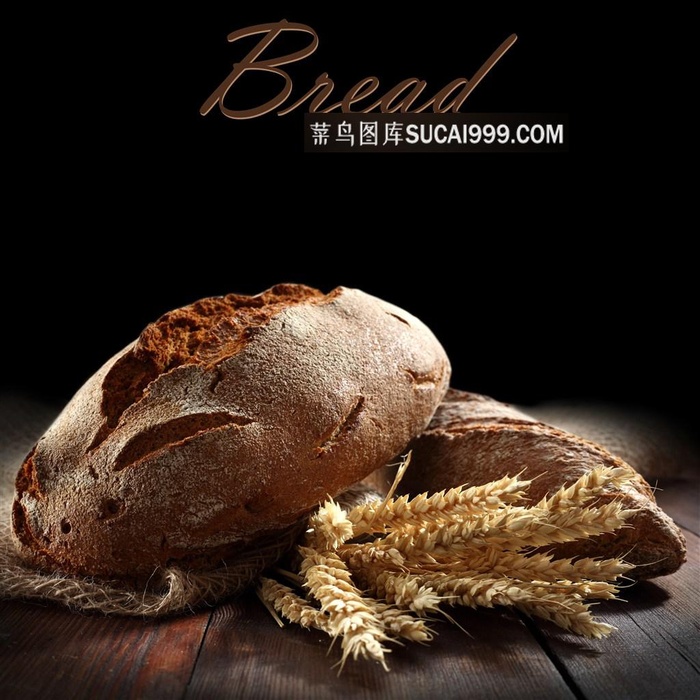 烘培面包小麦糕点图片素材