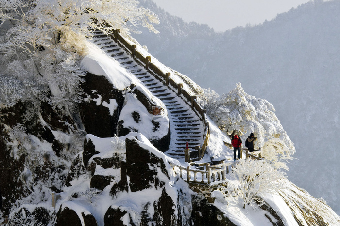 安徽雪后黄山风景图片-第6张
