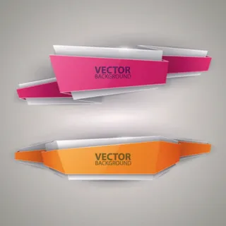 免抠创意折纸标签