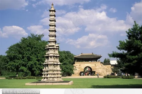 日本古典建筑图片-城墙和石塔 日本古典建筑图片-城墙和石塔