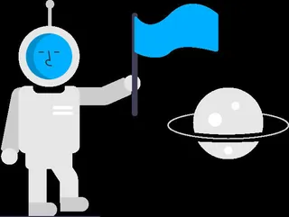 2.5d登月插画小图标素材