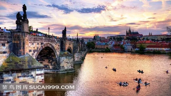 捷克布拉格古桥建筑 捷克布拉格古桥建筑