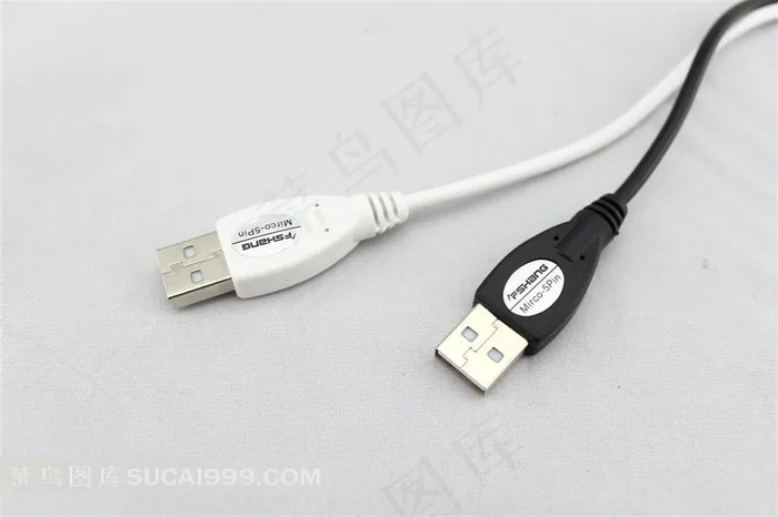 数据线USB接口特写图片