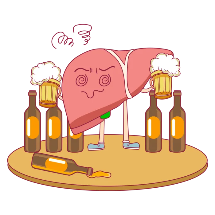 酒精肝喝酒伤身健康宣传插图
