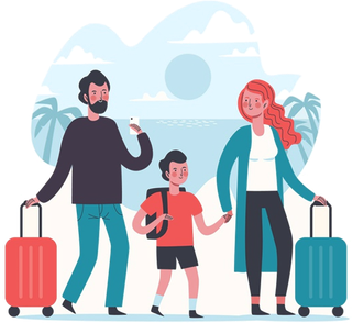 卡通旅游人物素材