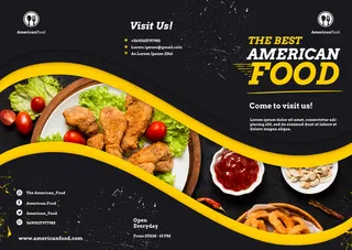 折页  折页模板 宣传折页 企业三折页  高档三折页  创意 炸鸡