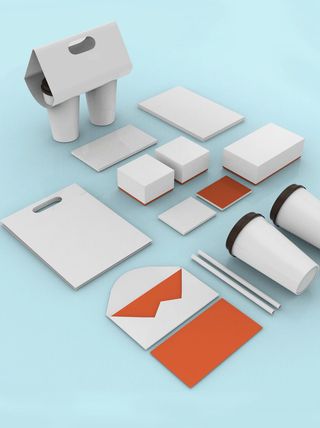 咖啡VI样机贴图包装logo样机