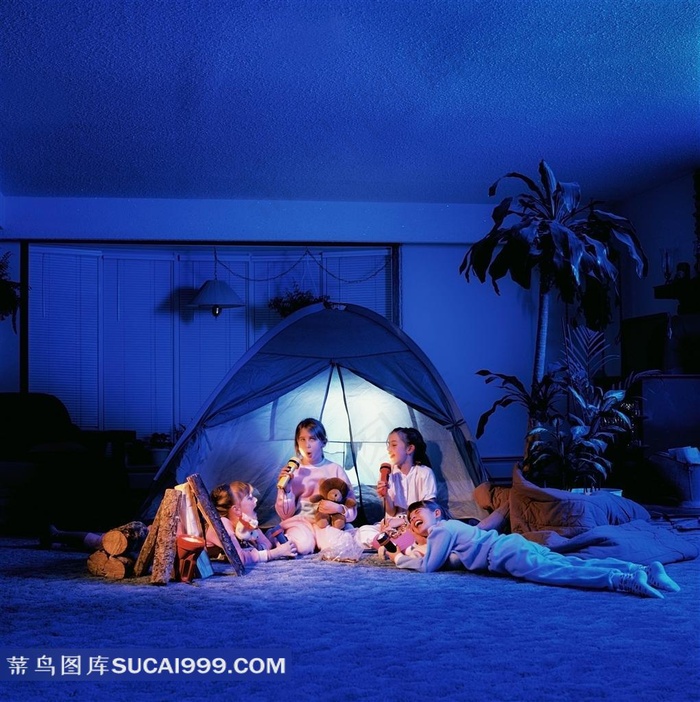 在露营的孩子们儿童图片