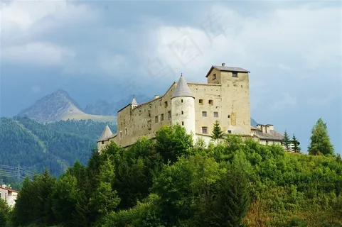 唯美山中城堡风景画 唯美山中城堡风景画