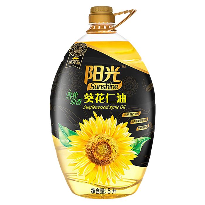 金龙鱼葵花籽油5升超市商品白底图免抠实物摄影png格式图片透明底