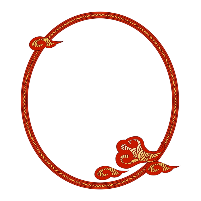 中国风中式传统祥云图案国潮古风边框云纹装饰元素PNG免抠素材图