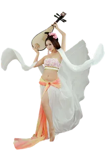 05 (12)免抠元素 免抠摄影 美女 人物 服装 古风 演奏 飞天