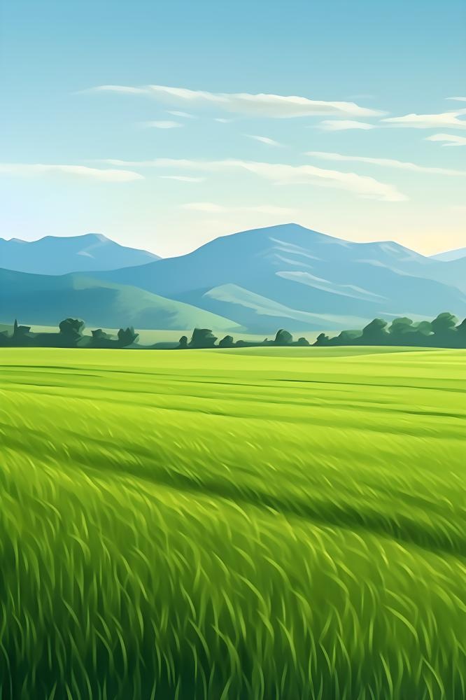 春天清新草地田园背景