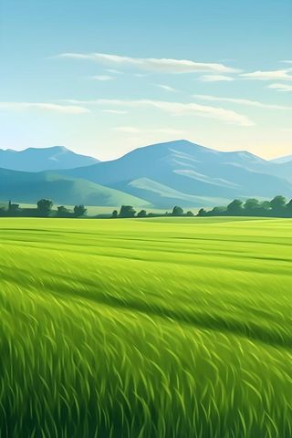 春天清新草地田园背景