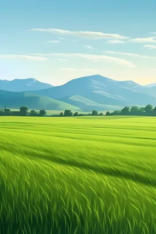 春天清新草地田园背景