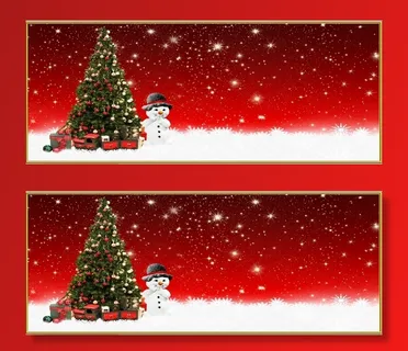 圣诞节雪花风景装饰背景墙