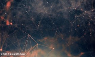 橘色金属科技背景