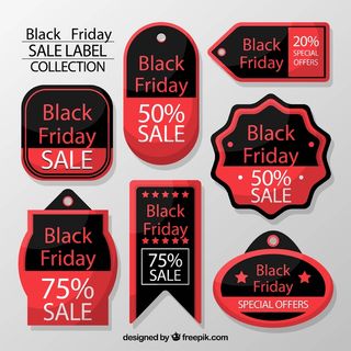 免抠黑色星期五标签