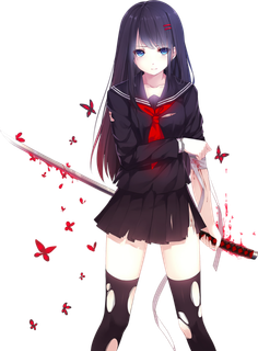 女孩战士人物卡通素材简笔