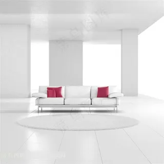 室内沙发抱枕地毯地砖家居摄影高清图片