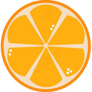 橙色卡通柑橘设计图片