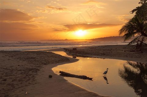 美丽的夕阳景色高清图片