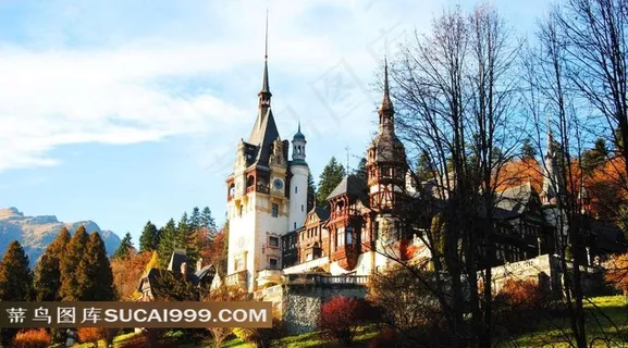 佩莱斯城堡的秋季图片